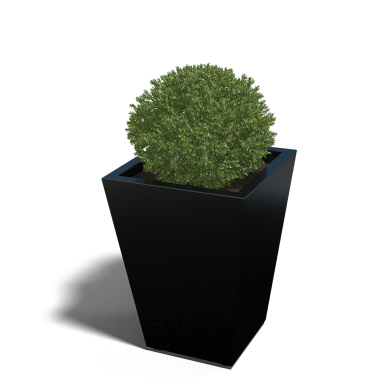 Gepoedercoat Staal Gelaste Plantenbak Cone 60x60x80cm - Pb pi las c 600x600x800 ral9005 2 - Gepoedercoate Plantenbak Cone 60x60x80cm