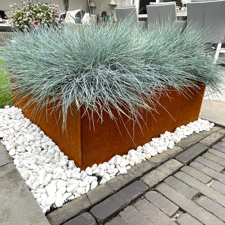 Cortenstaal Plantenbak Miami 80x80cm diverse hoogtes - Pbcomi800x800x300 7 1 - Cortenstaal Plantenbak Miami 80x80x30cm