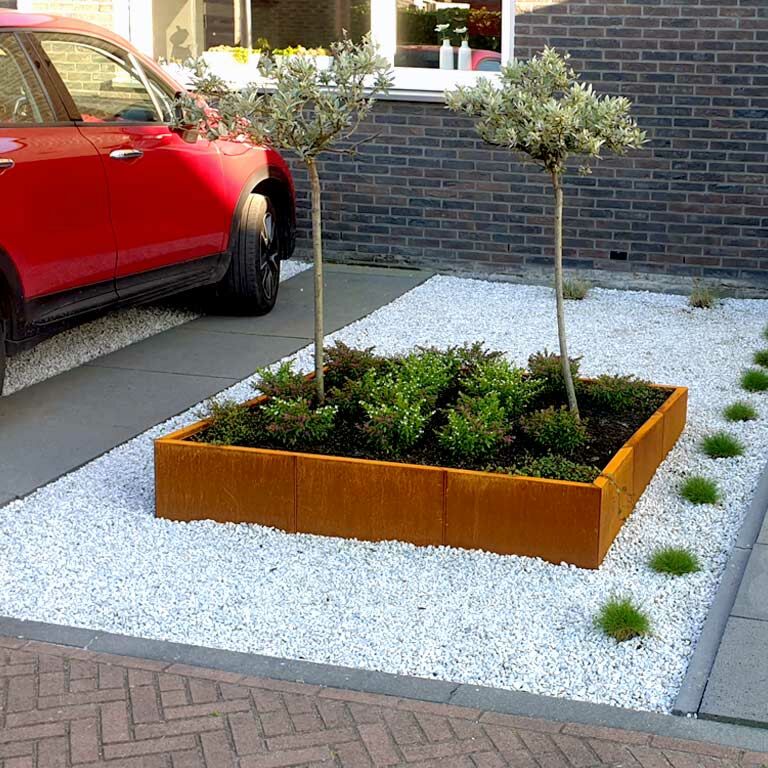 Cortenstaal Plantenbak Miami XXL 150x150cm diverse hoogtes - Pbcomixl1500x1500x300 5 - Cortenstaal Plantenbak Miami 150x150x30cm