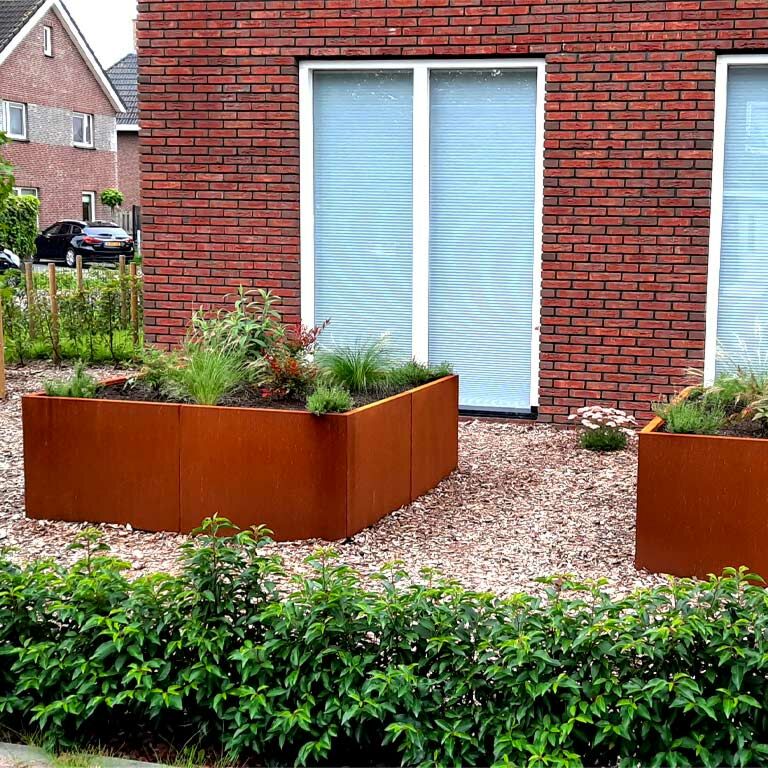 Cortenstaal Plantenbak Miami XXL 160x160cm diverse hoogtes - Pbcomixl1600x1600x600 2 - Cortenstaal Plantenbak Miami 160x160x30cm