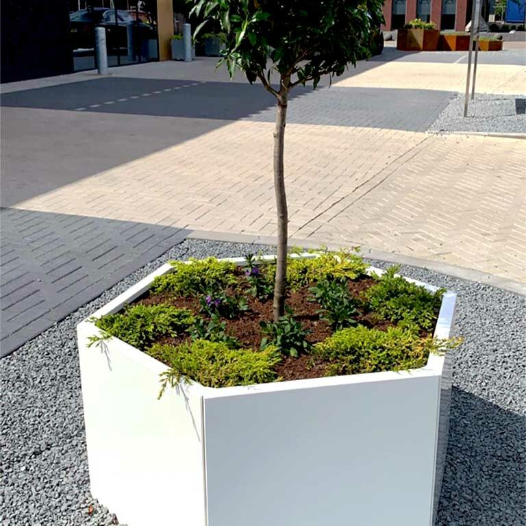 Gepoedercoat Staal Plantenbak Denver 100 diverse hoogtes - Pbpcde1000x600ral9010 2 - Gepoedercoate Denver 100 Hoogte 30cm