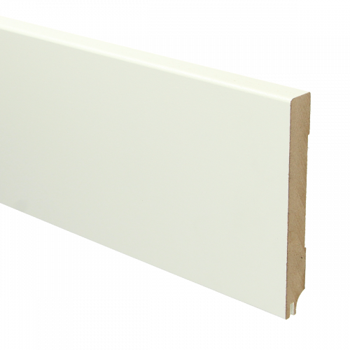MDF Moderne plint 120x15 RAL 9010 + uitsparing - Plint met uitsparing 120 9010 - 16333