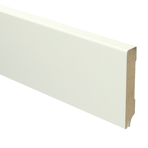 MDF Moderne plint 90x15 RAL 9010 + uitsparing - Ral 9010 moderne plint 90 - 16332