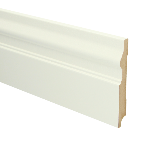 MDF Renaissance plint 150x18 wit voorgelakt RAL 9010 - Renaissance plint 120 9010 1 - 16068