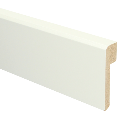 MDF Renovatie plint klassiek 85x22 voorgelakt RAL 9010 - Renovatie plint 9010 - 16023