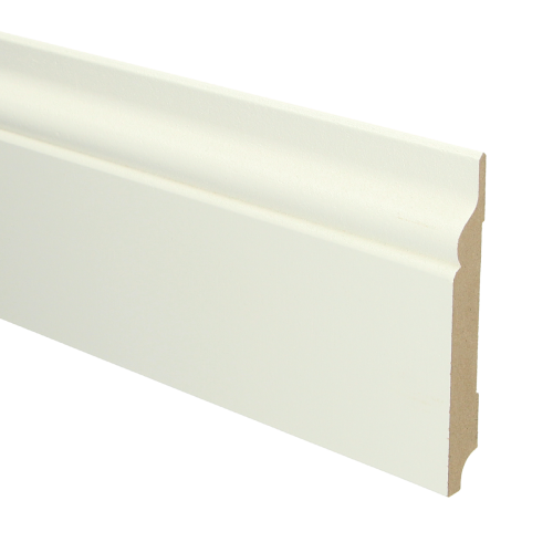 MDF Romantische plint 150x18 wit voorgelakt RAL 9010 - Romantische plint 9010 120 1 - 16055