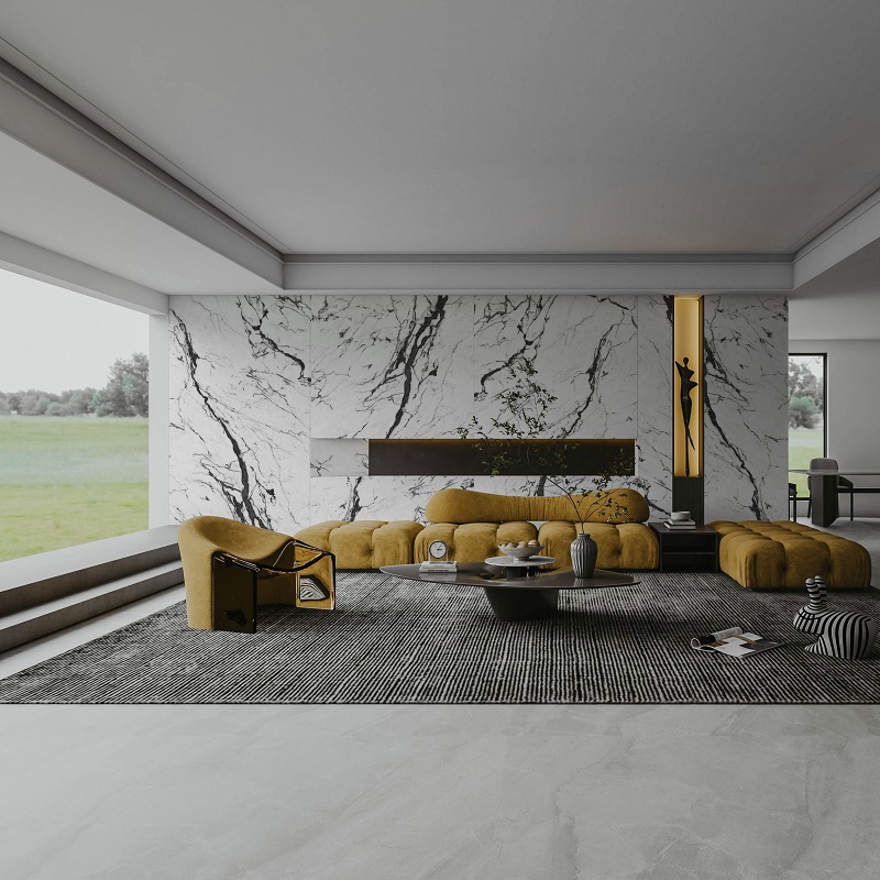 Neolith San Simone SM01 Silk diverse afmetingen - San simone wall 1 - San Simone SM01 Silk 75x75