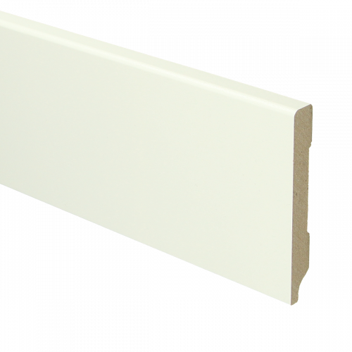 MDF Moderne plint 90x15 wit voorgelakt RAL 9010 - Sfeerpint ral 9010 1 - 16032