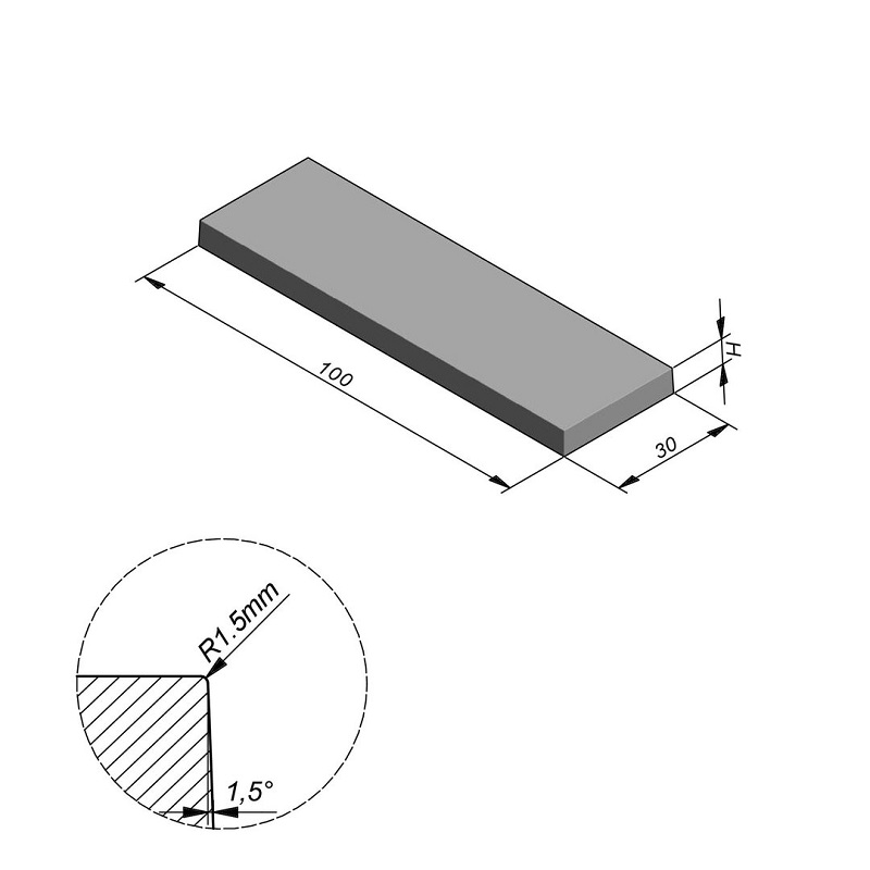 Megategel Smooth grey velvet 100x30x6cm - Smooth megategel afmeting 100x30 - Megategel Smooth grey velvet 100x30x6cm