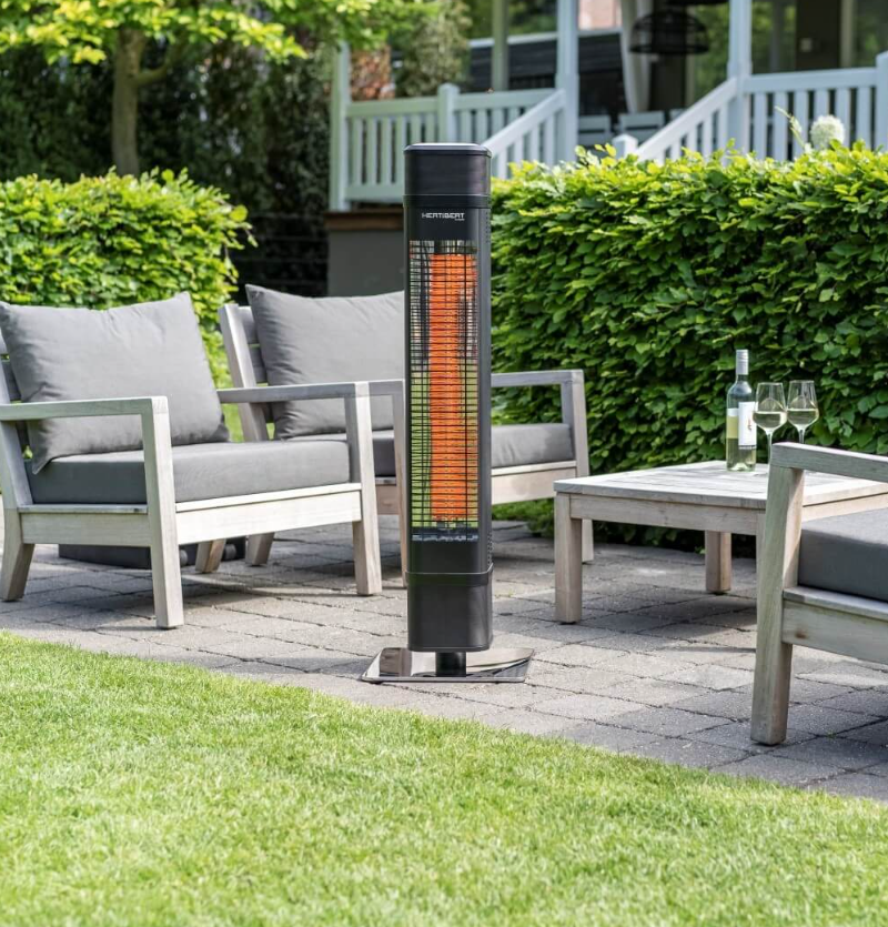 Heat and Beat Tower zwart - Staande terraslamp th - Heat and Beat Tower zwart