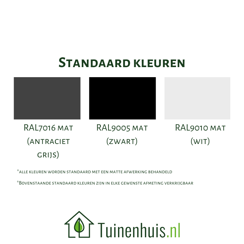 Gepoedercoat Staal Plantenbak Miami 50x50cm diverse hoogtes - Standaard kleuren leverbaar 2 - Gepoedercoate Plantenbak Miami 50x50x30cm