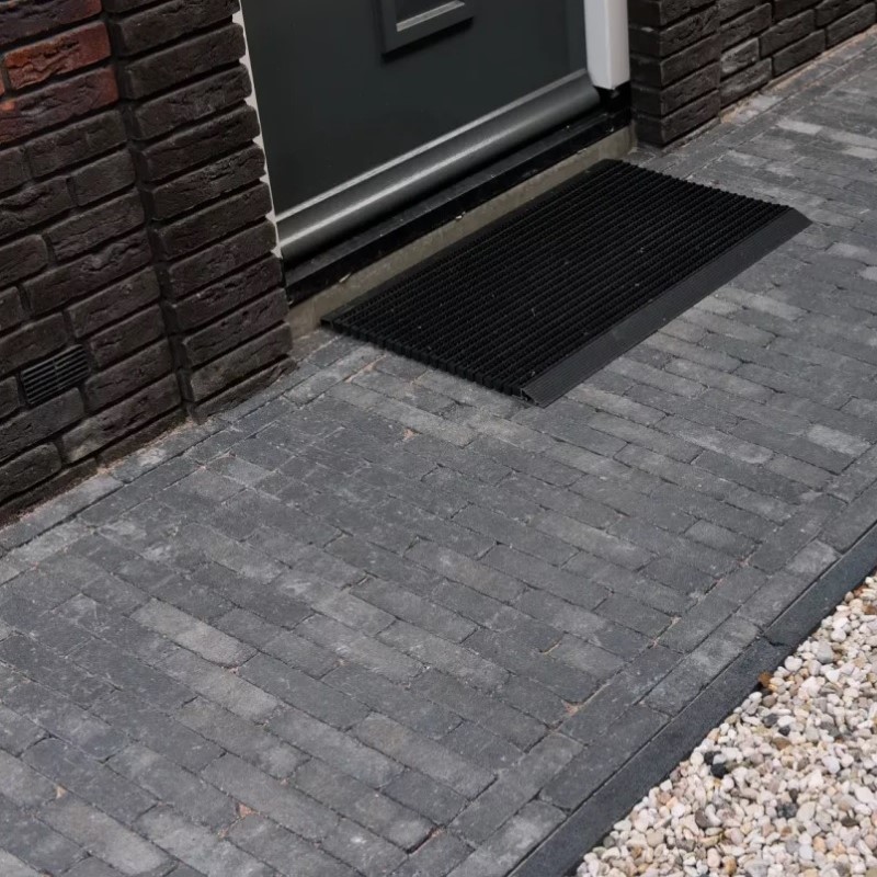 Tambour Trommelsteen Antraciet 7cm dikte diverse afmetingen - Tambour antraciet sfeer - Tambour Antraciet 20x5x7cm