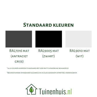 Gepoedercoat Staal Plantenbak Miami XXL 240x240cm diverse hoogtes - Standaard kleuren leverbaar 10 12 - Gepoedercoate Plantenbak Miami 240x240x30cm