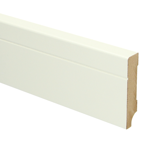 MDF Tijdloze plint 70x12 wit voorgelakt RAL 9010 - Tijdloze plint 70cm 1 - 16090