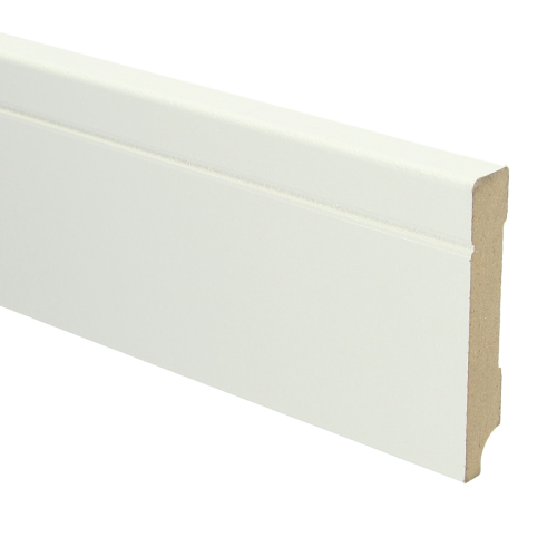 MDF Tijdloze plint 90x12 wit voorgelakt RAL 9010 - Tijdloze plint 90 cm 1 - 16091