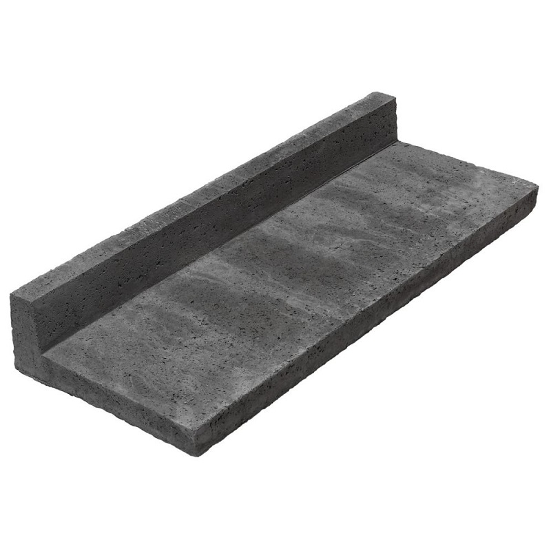 Traptrede Oud-Hollands carbon L-model 100x40x15cm - Traptrede l model oud hollands carbon - Traptrede Oud-Hollands carbon L-model 100x40x
