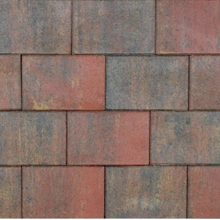 Tremico Betonstraatsteen Bont 6cm dikte diverse afmetingen - Tremico betonstraatsteen bont 30x20x6cm 1 - Tremico Bont 20x5x6cm
