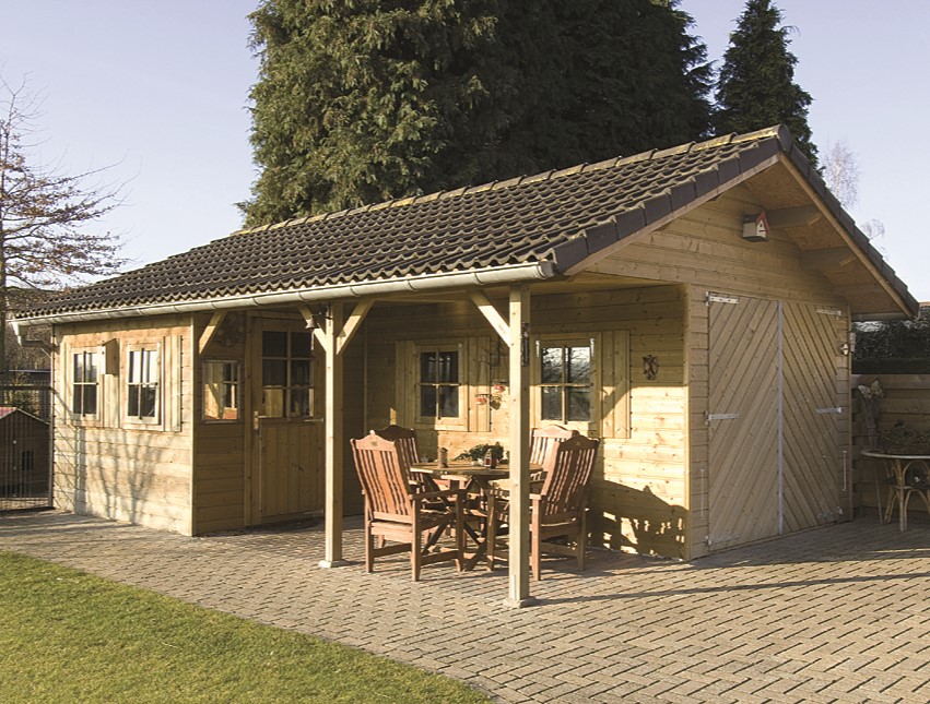 Tuinhuis/blokhut type Kamperfoelie - Tuin en huis product foto kamperfoelie - BNS119 Kamperfoelie