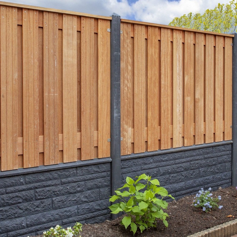 Tuinscherm hardhout Dronten diverse afmetingen TH27 - Tuinscherm dronten sfeer - Tuinscherm Dronten b35