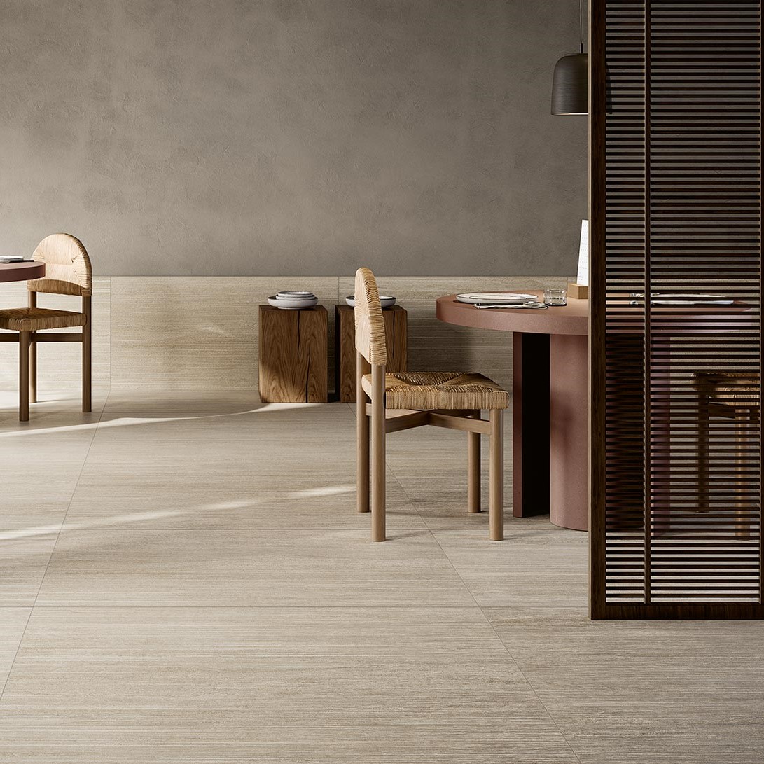 Versatile Vein Beige Deco diverse afmetingen - Versatile vein beige deco sfeer - Versatile Vein Beige Deco 60,4x60,4