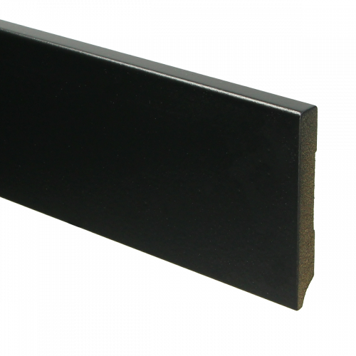 MDF Moderne plint 70x12 voorgelakt RAL 9005 - Voorgelakt zwart plint 2 - 15936