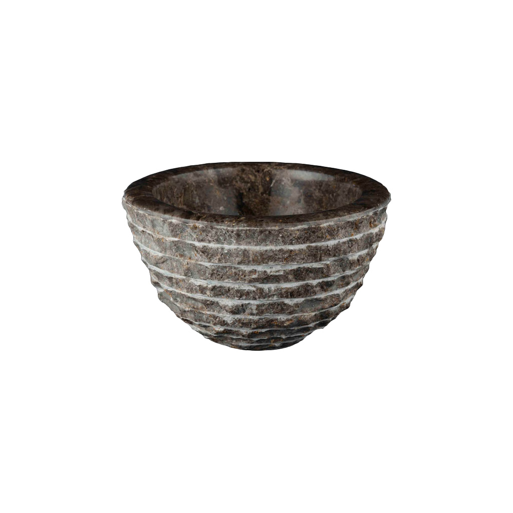 Wasbak natuursteen B grijs ruw - Wasbak 2 grey marmo - BN113 wasbak2 grijs ruw