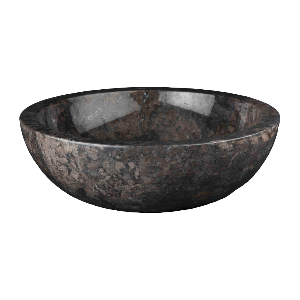 Wasbak natuursteen C zwart gepolijst - Wasbak 3 black polish - BN113 wasbak3 zwart gepolijst