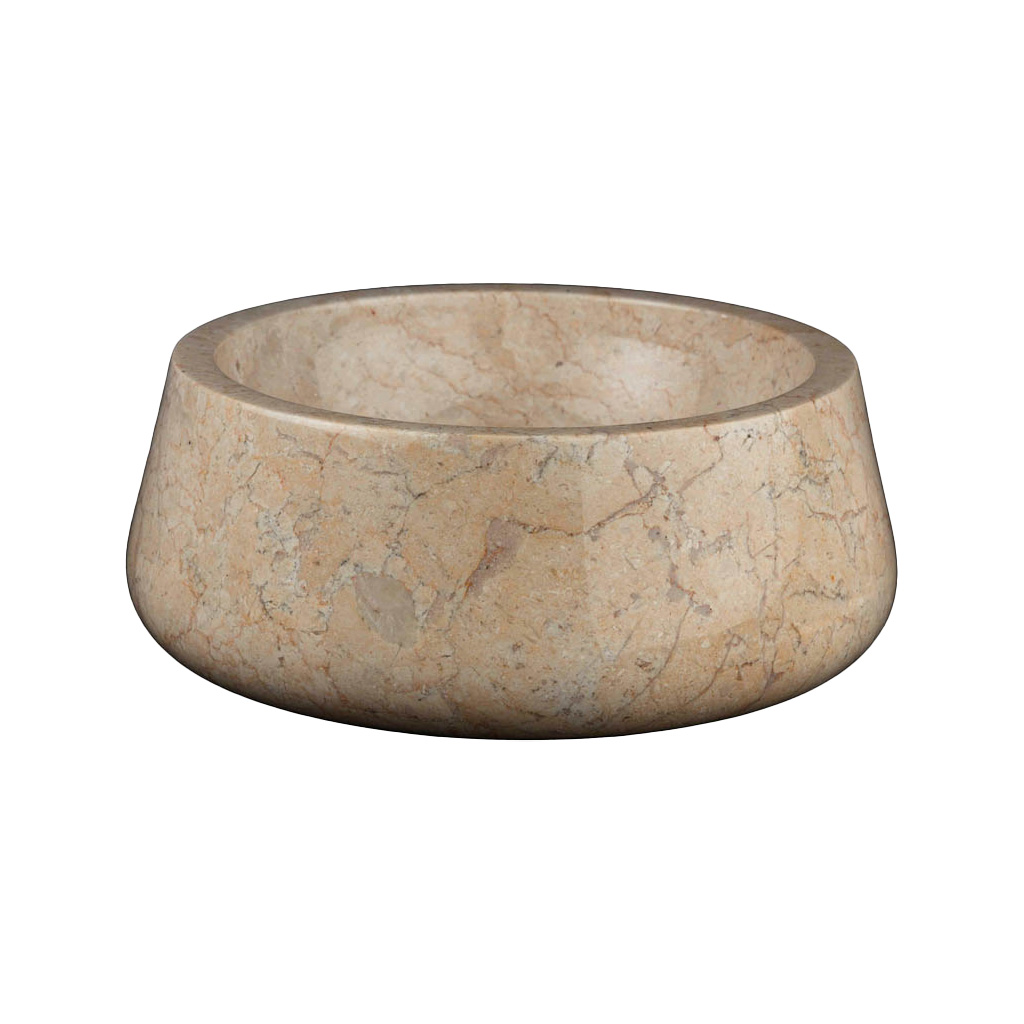Wasbak natuursteen E cr&egrave;me gepolijst - Wasbak 5 cream polished - BN113 wasbak5 cr&egrave;me gepolijst