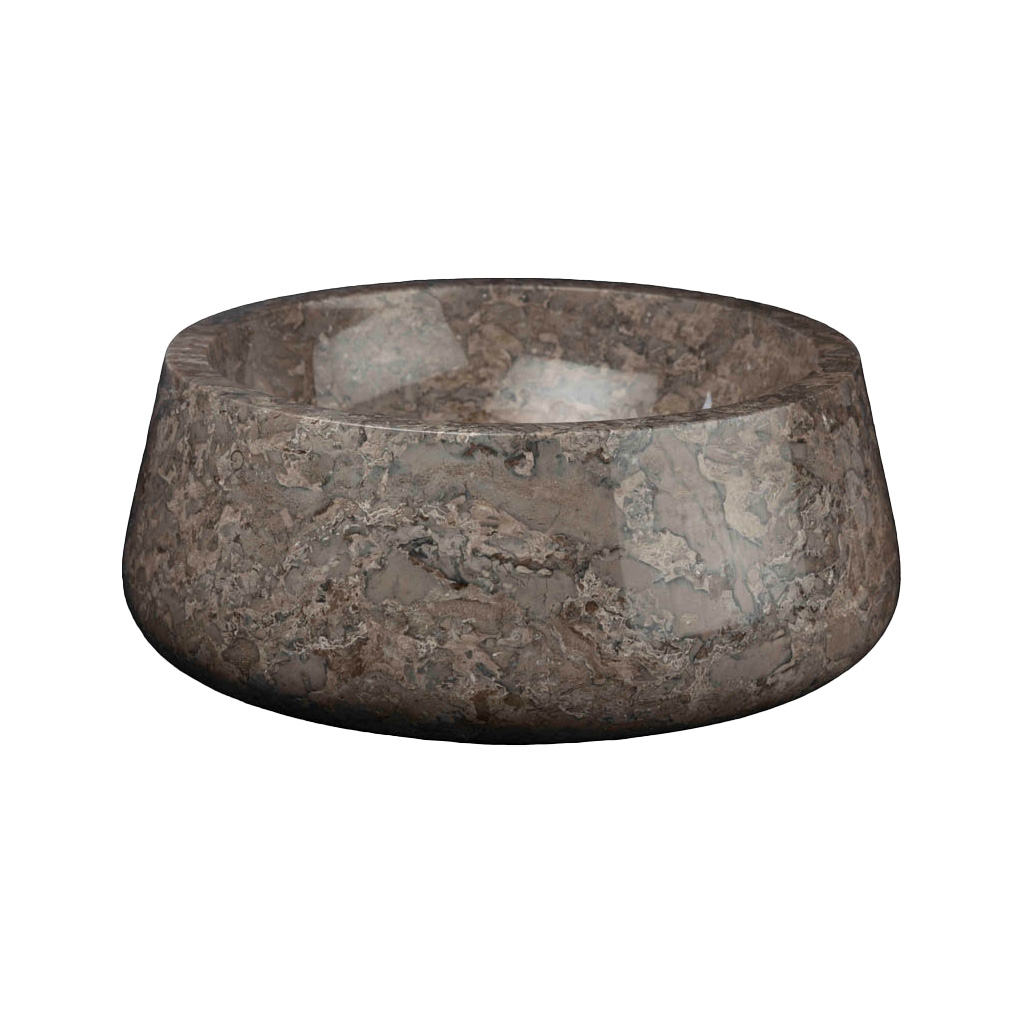 Wasbak natuursteen E grijs gepolijst - Wasbak 5 grey polished - BN113 wasbak5 grijs gepolijst