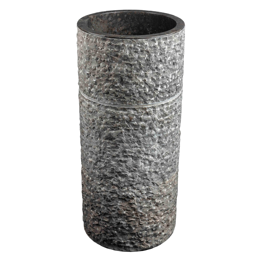 Wasbak natuursteen H zwart ruw - Wasbak 8 black marmo - BN113 wasbak 8 zwart ruw