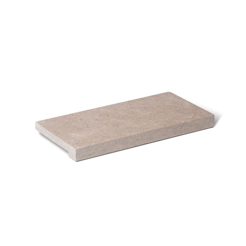 Zwembadrand Calcare Alghero Gezoet 60x30x5/3cm BN32 - Zwembadrand calcare 4 gezoet rechte overstek - Zwembadrand Calcare 4 60x30x5/3cm