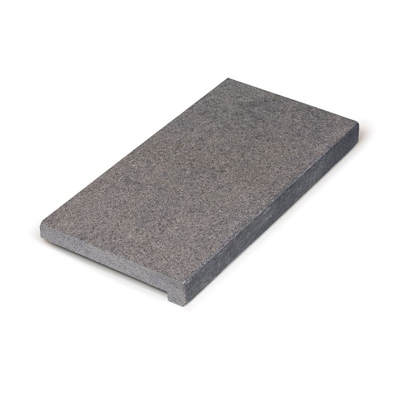 Zwembadrand Granito Sardaro Gezoet 80x40x5/3cm BN32 - Zwembadrand granito 1 gezoet rechte overstek 1 - Zwembadrand Granito 1 80x40x5/3cm
