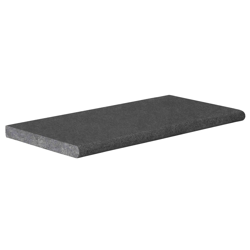 Zwembadrand Vietnam Black Bullnose 60x30x3cm - Zwembadrand vietnam black bullnose - Zwembadrand Vietnam Black Bullnose 60x30x3cm